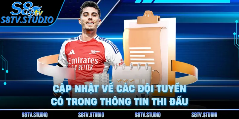 Cập nhật về các đội tuyển có trong thông tin thi đấu